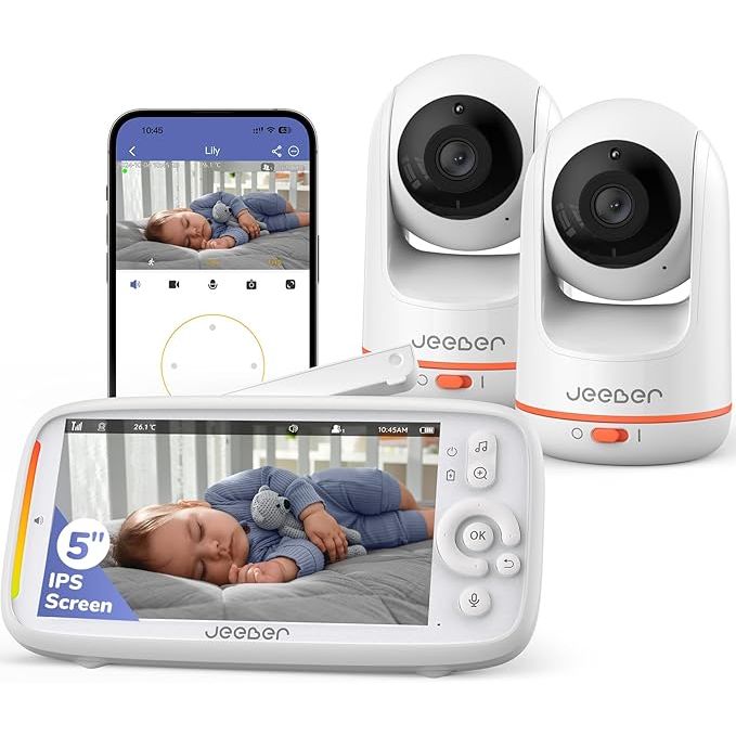 Video-Babyphone-2K/3MP WLAN Babyphone mit 2 Kameras-jeeber