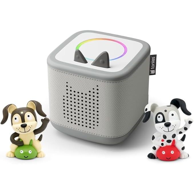 Audio Player-Toniebox 2 Bundle Including 2 Tonie: Favourite Children's Songs, Moon Grey-tonies