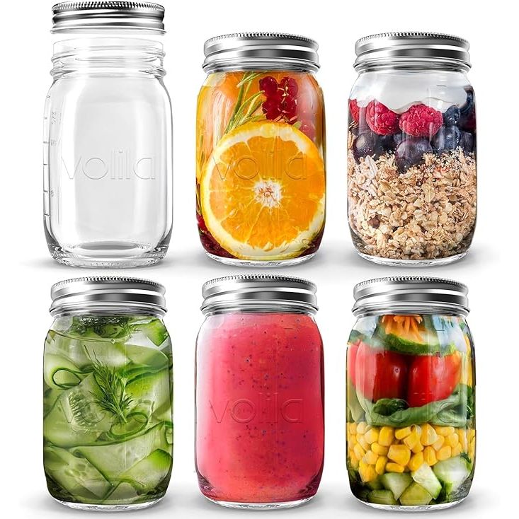 Einmachglas-Mason Jar mit Deckeln-volila