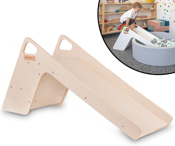 Rutsche-2In1 Multifunktion Montessori, Groß, Natürlich-KiddyMoon