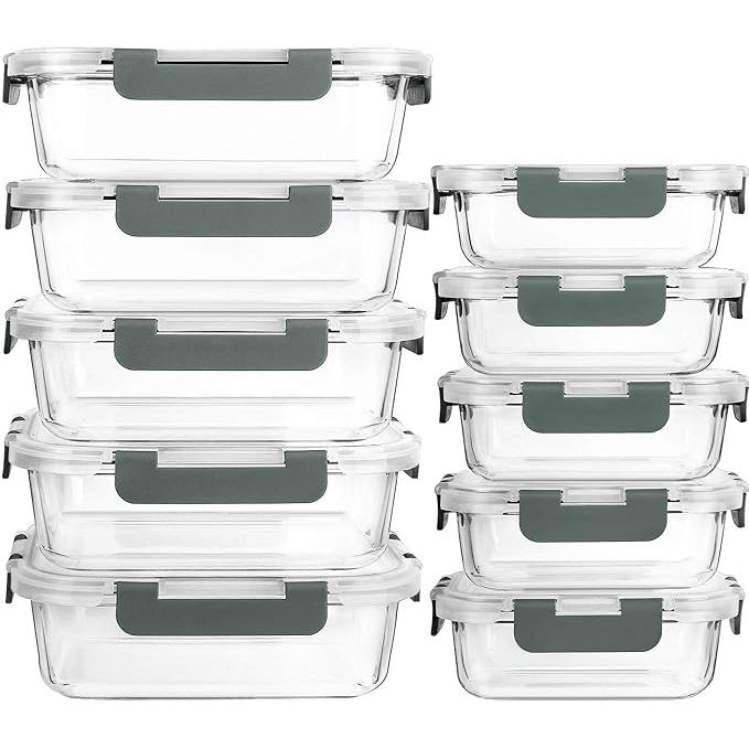 Frischhaltedosen-Glas-Frischhaltedosen Set, 20 Teile-MCIRCO