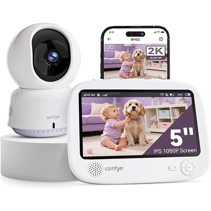 Babyphone-4 Split-Screen Smart Baby Monitors-Comfyer