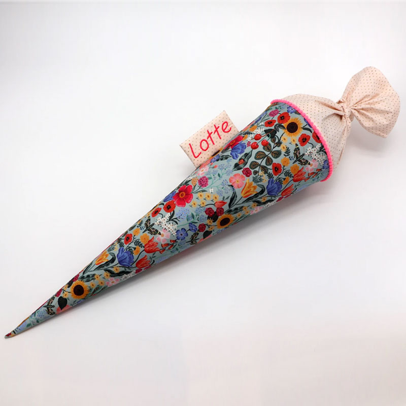Schultüte aus Stoff "Wildblumen" von LottiKlein